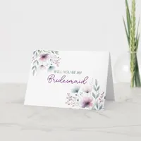 Will You be my Bridesmaid | Floral Wedding Card
