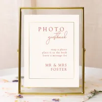 Terracotta Wedding Photo Guestbook Table Sign