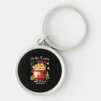 Tis Season For Tamales Christmas Mexican Food Keychain