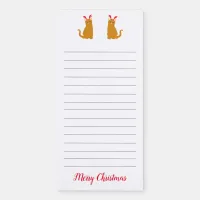 Ginger Cats in Funny Red Antlers Adorable Magnetic Notepad