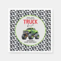  Modern Kids Monster Truck Birthday Party Napkins