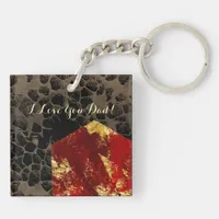 Global warming - Burning House - Father’s day Keychain