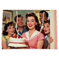 Funny Retro Pop Art Birthday Party Surprise Large Gift Bag