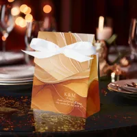 Amber Brandy Abstract Ink Wedding ID1089 Favor Boxes