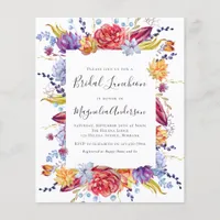 Budget Succulent Bridal Luncheon Invitation