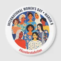 Colorful Faces | International Women's Day | IWD Magnet