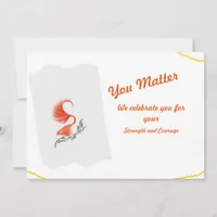 You matter invitation card