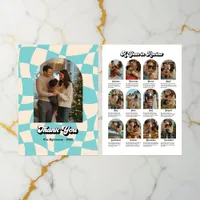 Retro "Year in Review" Holiday Thank You Card