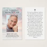 In Loving Memory Sunset Memorial Prayer Card