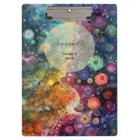 Beautiful Whimsical Colorful Back to School  Clipboard