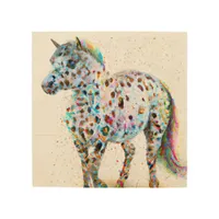 Colorful Appaloosa Pony Wood Wall Art