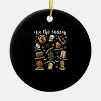 Tis Season Santa Hat Retro Vintage  Ceramic Ornament