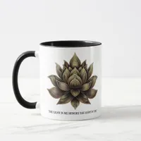 Elegant Golden Lotus Flower The Light in Me ... Mug