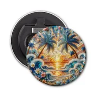 Magical Mosaic Tropical Ocean Sunset Bottle Opener