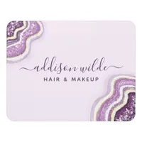 Amethyst Purple Glitter Agate Geode Luxe Chic Door Sign