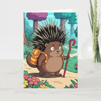Cute Porcupine Nephew's Birthday Card