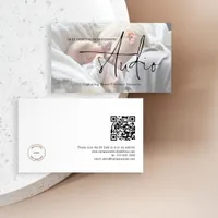 Photo Overlay Logo QR Code Photography Studio Business Card