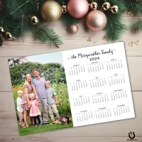 2024 Modern Personalized Photo Calendar Magnetic Dry Erase Sheet