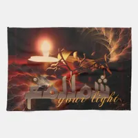 Follow Your Light Inspirational Cotton Tea Towel