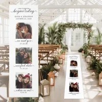 Modern Love Story Timeline Photo Wedding Outdoor Rug