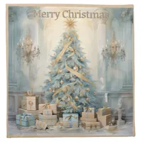 Vintage Gift & Tree Merry Christmas Monogram |  Cloth Napkin