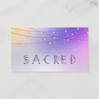 *~*  SACRED Pastel String Lights Psychic Reiki Business Card