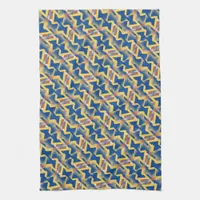 Navy Blue + Yellow Abstract Triangle Pattern Cloth