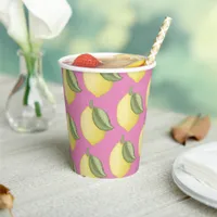Pink Lemonade Lemon Birthday Paper Cups