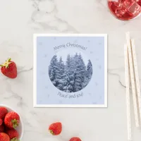 Magical winter forest - christmas party napkins