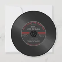 Vintage Vinyl Record Birthday Invitation – Retro M