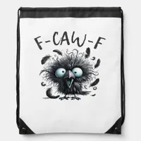 F-Caw-F Classic Retro Style Drawstring Bag