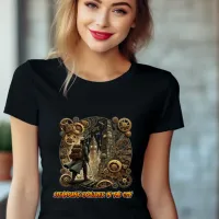 Steampunk Explorer in the City of Gears T-Shirt