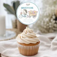 Blue Hedgehog Baby Shower Favor Sticker – Locally 