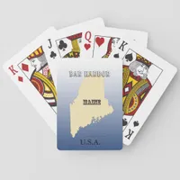 Playing Cards - Maine State Map with City