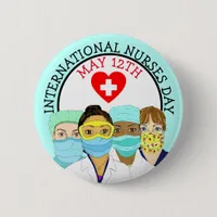 International Nurses Day May 12th Button