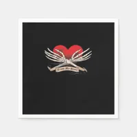 Cross My Heart Hope To Die Skeleton Hands Hearts Napkins