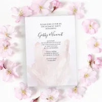 Light Blush Pink Crystals Engagement Party Invitation