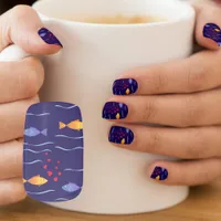 Cute lover fish valentines minx nail art