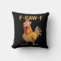 Gothic Funny Humor Crow F Caw F Style Throw Pillow