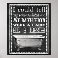 Funny Bathroom Poster