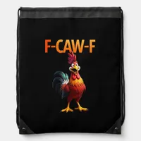 Funny F Caw F Chicken Gothic Vintage Style Drawstring Bag