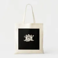 Spooky Coffee-Sipping Pumpkin-Holding Skull-Displa Tote Bag