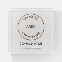 Company Logo Name Address Promotional Paperweight