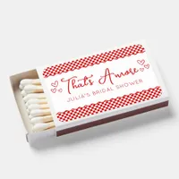 That's Amore! Italian Themed Red Bridal Shower Matchboxes