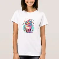 Pink and Blue Bubble Tea T-Shirt