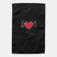 Have A Nice Day! Skeleton Hands With Heart Classic Garden Flag