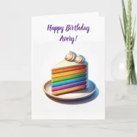 Have a Fabulous Birthday | Rainbow Cake Card