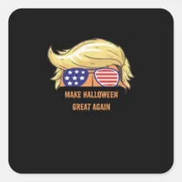 Make Halloween Great Again - Trumpkin Design  Square Sticker