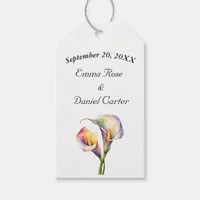 Elegant Watercolor Calla Lilies Romantic Floral Gift Tags