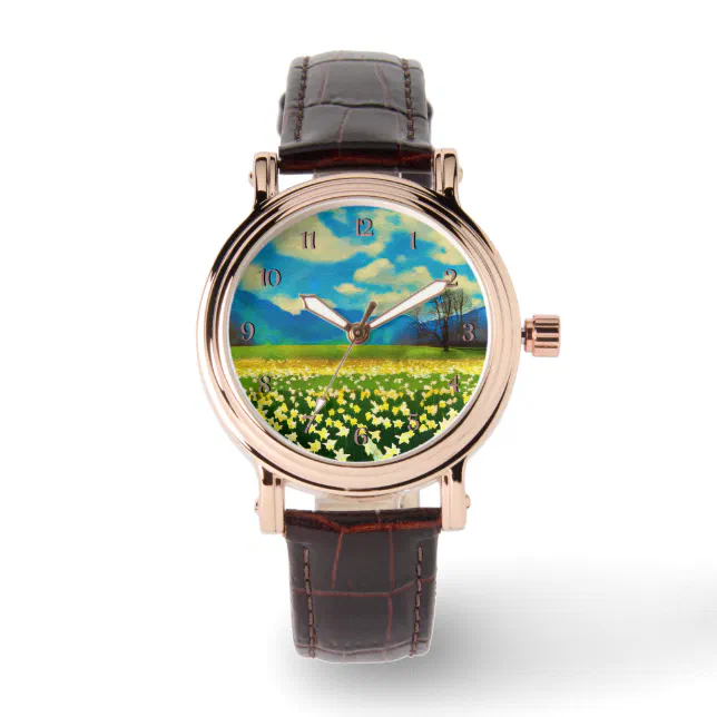 Daffodil field - painting watch